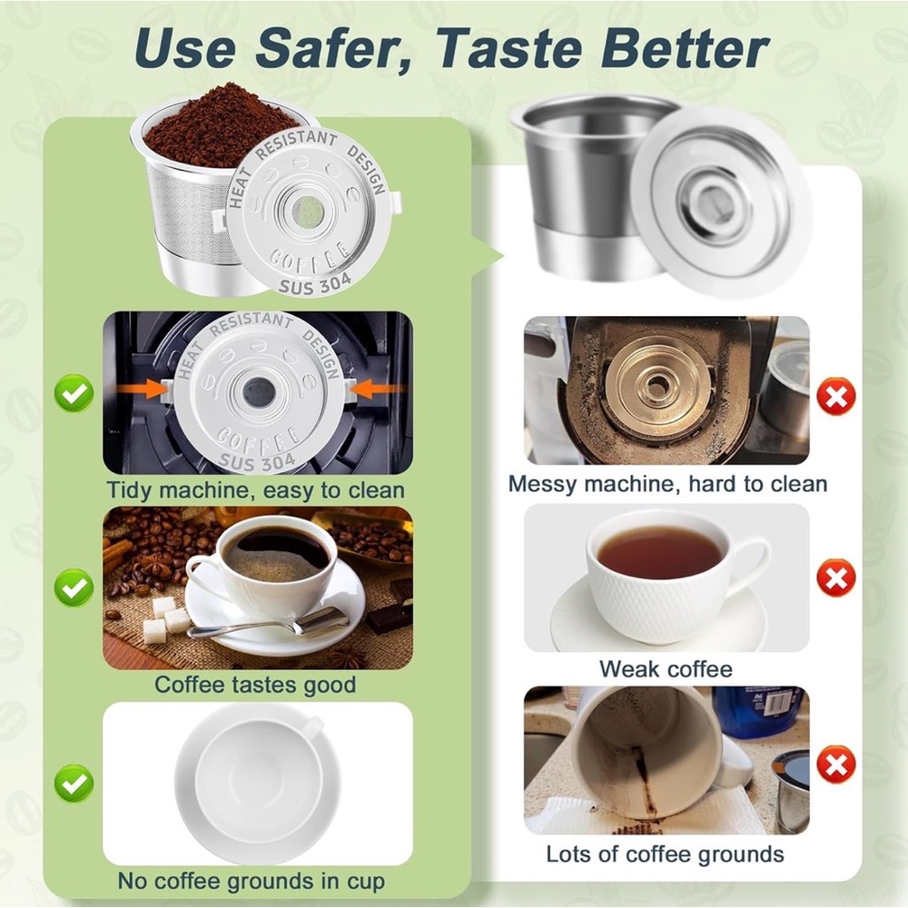 Reusable Stainless Steel Coffee Capsule - 2 Pack - Picture 6 of 9